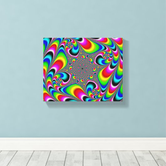 Woooo Mandelbrot Fractal Canvas Afdruk (Insitu (Houten vloer))