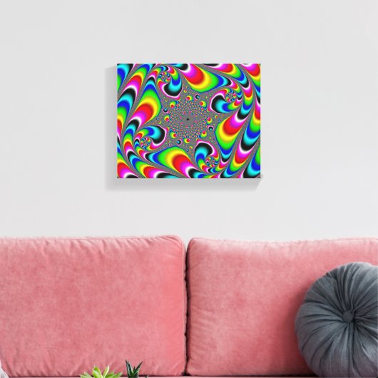 Woooo Mandelbrot Fractal Canvas Afdruk (Insitu (Woonkamer))