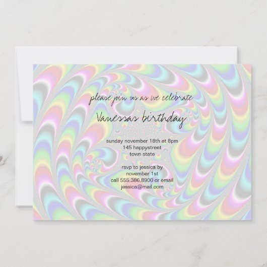 Woooo Mandelbrot Fractal Kaart (Achterkant)