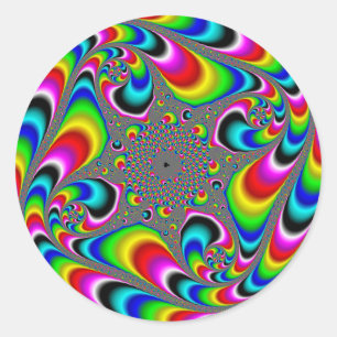 Woooo Mandelbrot Fractal Ronde Sticker