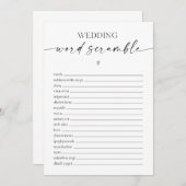 Woord-breekbaar Vrijgezellenfeest Programmakaart (Voorkant / Achterkant)