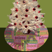  Woord Collage jaren 70 Stijl Kerstpatroon Kerstboom Rok