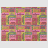  Woord Collage jaren 70 Stijl Kerstpatroon Tissuepapier (Voorkant)