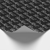 woord dankbaar in bloemig lettertypescript cadeaupapier (Hoek)