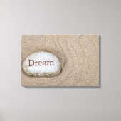 woord Droom op strand rots Canvas Afdruk (Voorkant)