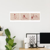 Woord Geglazuurd Glas Poster (Thuiskantoor)
