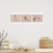 Woord Geglazuurd Glas Poster (Keuken)