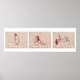 Woord Geglazuurd Glas Poster