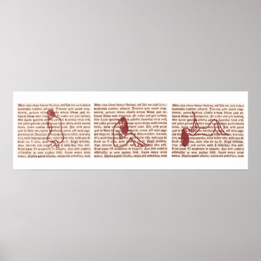 Woord Geglazuurd Glas Poster (Voorkant)