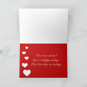 Woord Hart Liefde /Jouw tekst Feestdagen Kaart (Binnen)