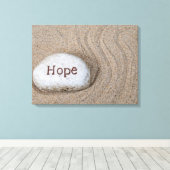 woord hoop op strand rots canvas afdruk (Insitu (Houten vloer))