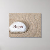 woord hoop op strand rots canvas afdruk (Voorkant)