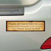 WOORD in HEBREW-Bumpersticker Bumpersticker (Op auto)