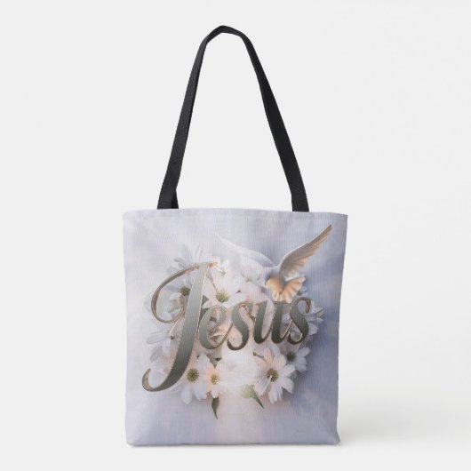 Woord Jezus canvas tassen Christelijk (Achterkant)