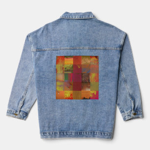 Woord Juggler Glitch Kunst Data Corruptie Abstract Denim Jacket
