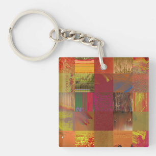 Woord Juggler Glitch Kunst Data Corruptie Abstract Sleutelhanger