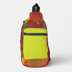 Woord Juggler Glitch Kunst Data Corruptie Abstract Sling Bag
