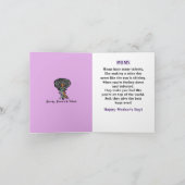 Woord Kunst Afro Dame Afro-Amerikaanse Moederdag Kaart (Binnen)