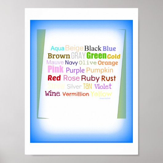 Woord Kunstcollage Voor Kleuren Poster (Voorkant)