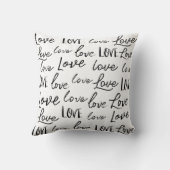 Woord "Liefde" herhaal Typografie Kalligrafie Scri Kussen (Achterkant)