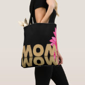 woord mama en wauw met madeliefje tote bag (Dichtbij)