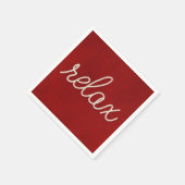 woord RELAX in witte nautische touw Servetten (Hoek)