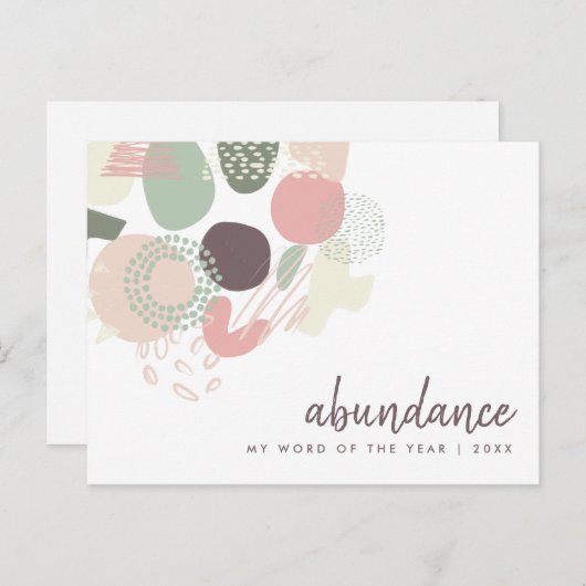 Woord van het Jaar Abstract Briefkaart (Voorkant / Achterkant)