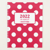 Woord van het Jaar Red Polka Dot Planner (Voorkant)