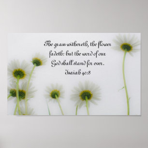 Woord van ons godbijbel Isaiah 40:8 Poster