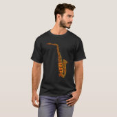 Woord van saxofoon jazz t-shirt (Voorkant volledig)