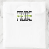 Woord voor Agender trots Ronde Sticker (Tas)