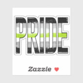Woord voor Agender trots Sticker (Vel)