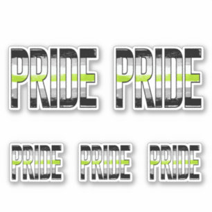 Woord voor Agender trots Sticker