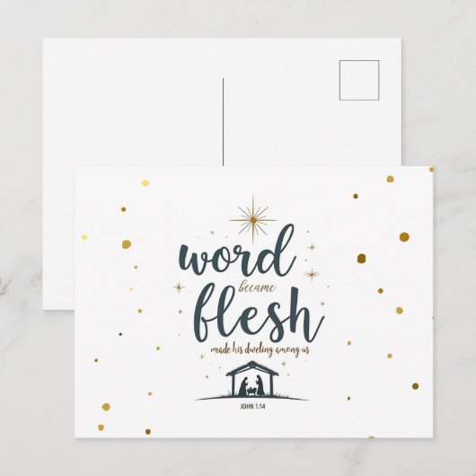 Woord werd vleesch Briefkaart (Voorkant / Achterkant)