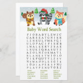 Woord-zoekspel Baby shower winterbos (Voorkant / Achterkant)