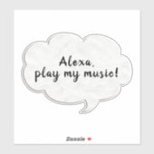 Woordbel gedachte sticker (Vel)