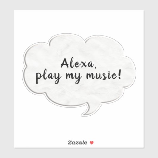 Woordbel gedachte sticker (Vel)