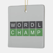 Woordchamp-versiering Keramisch Ornament (Links)