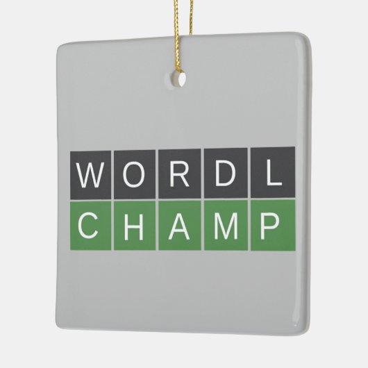 Woordchamp-versiering Keramisch Ornament (Links)