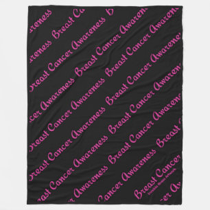 Woorden/behangselpapier.. Borstkanker Fleece Deken