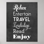 Woorden bij pensionering | Zwarte Typografie Poster (Voorkant)