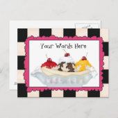 Woorden briefkaart voor de verdeling van bananen t (Voorkant / Achterkant)