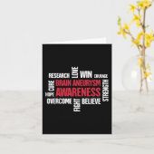 Woorden Cadeau Hersenaneurysma Awareness Kaart (Gele Bloem)