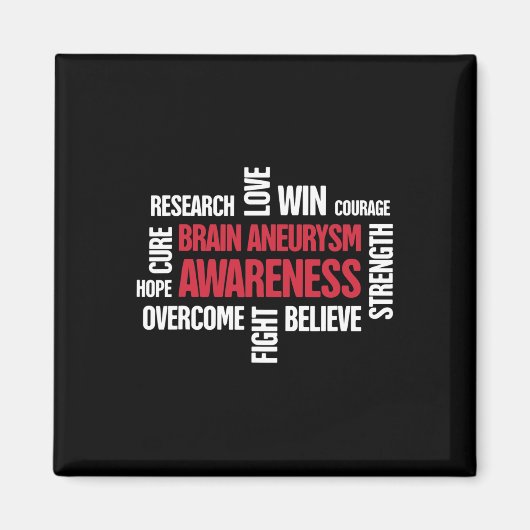 Woorden Cadeau Hersenaneurysma Awareness Magneet (Voorkant)