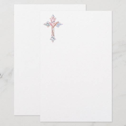 Woorden Christelijk kruis Briefpapier