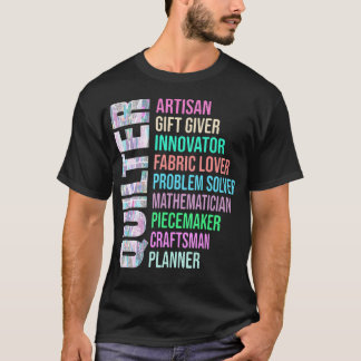 Woorden die een Quilter Beschrijven Funny Quilting T-shirt
