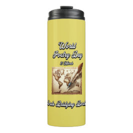 Woorden die grenzen overbruggen. Wereldgedichtenda Thermosbeker