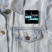 Woorden...EDS Vierkante Button 5,1 Cm (In situ)