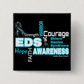 Woorden...EDS Vierkante Button 5,1 Cm (Voorkant)