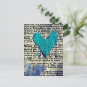 Woorden en harten Abstracte Collage Briefkaart (Staand voorkant)